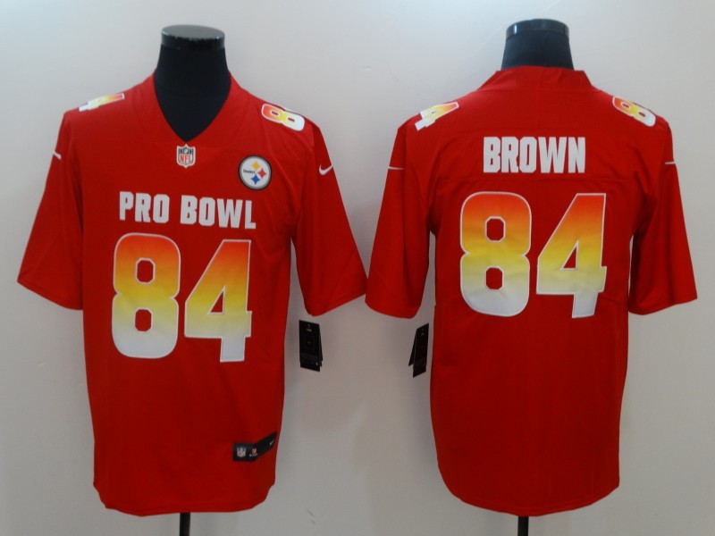 Men's Pittsburgh Steelers Antonio Brown #84 Red Jersey